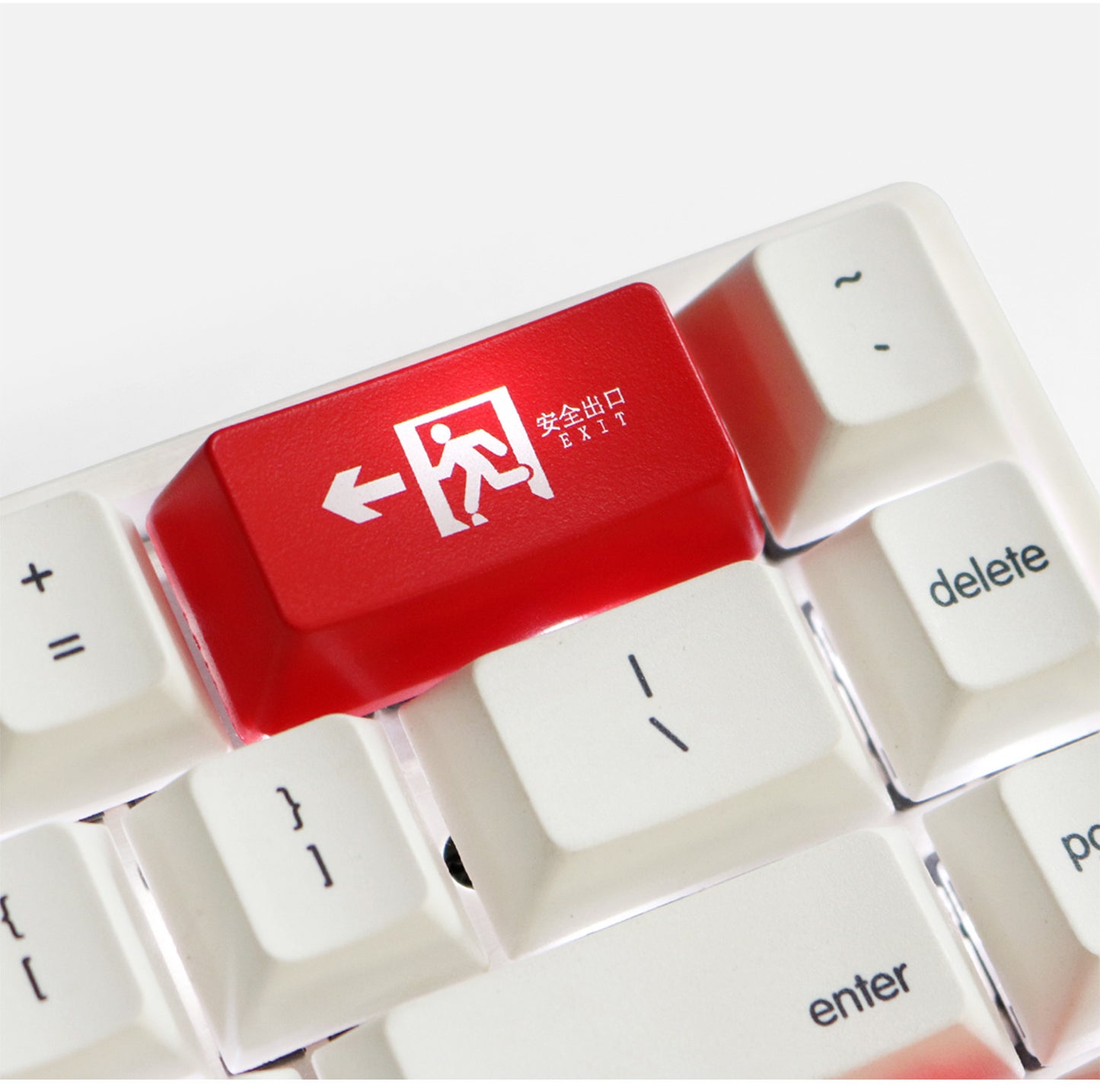 Safety Evacuation Exit Backspace Key Personalized Transparent Cap