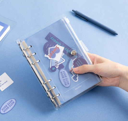 Transparent, removable PVC notebook