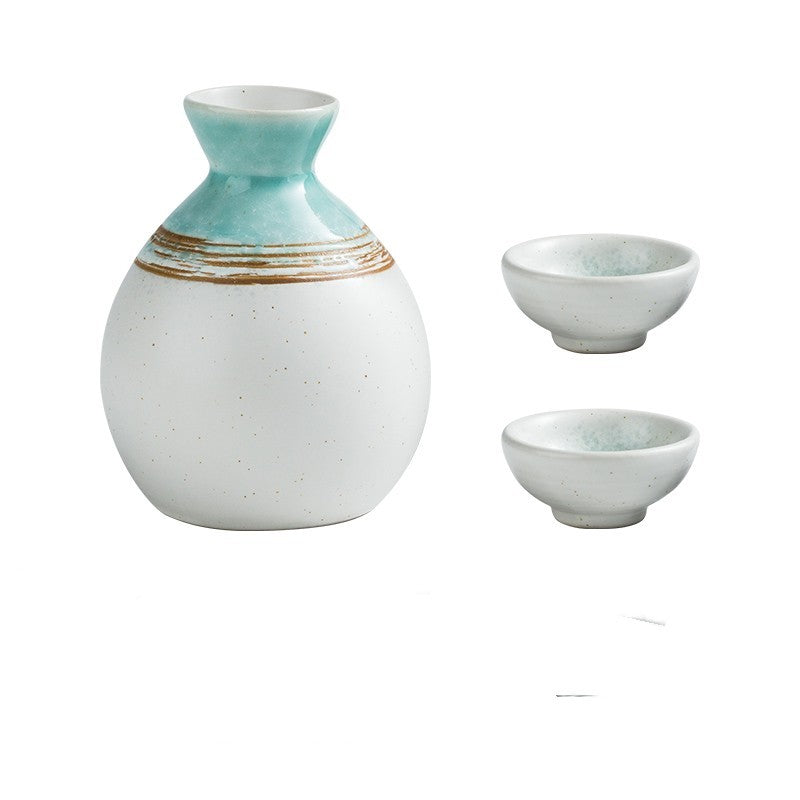 ceramic white wine cup sake set