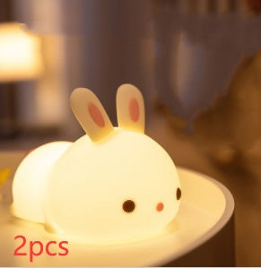 New Year's Gift Rabbit Silicone Lamp Pat Feeding Creative Night Light Children Toy