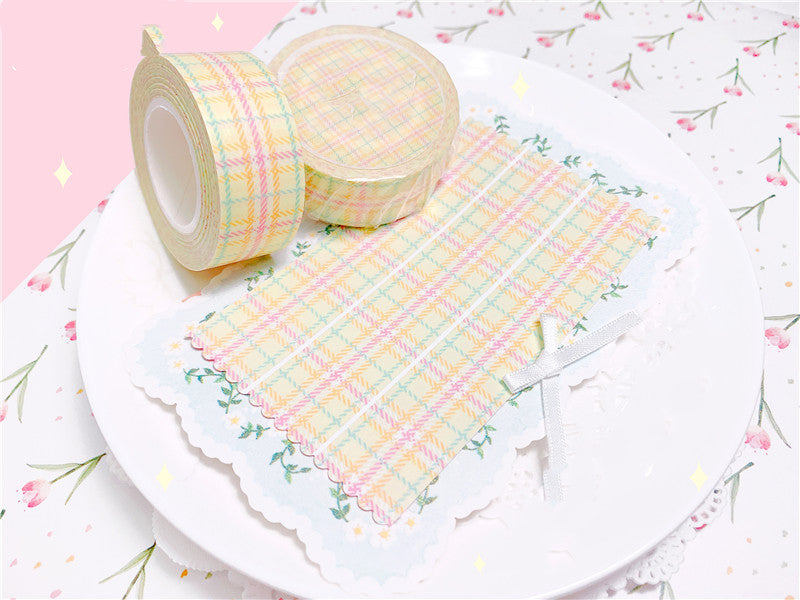 Hand account decorative plaid paper tape