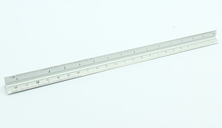 Metal Silver Architect Technical Triangle Ruler