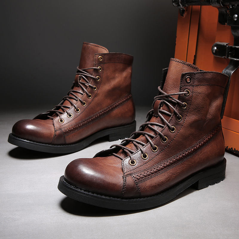 British Style Brush Color Worker Boot