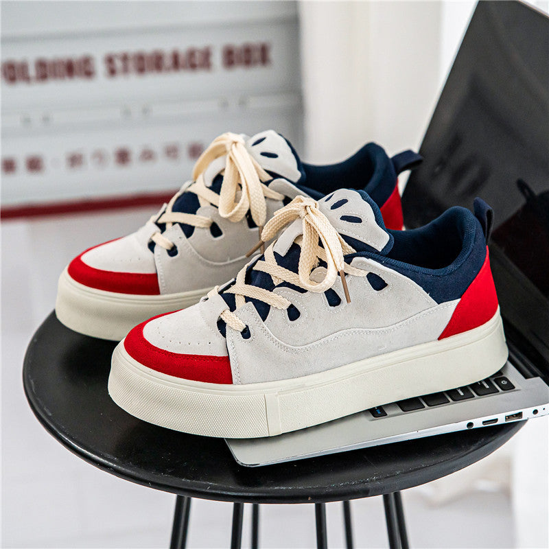 Men's Thick Bottom Skateboard Shoes Low Top