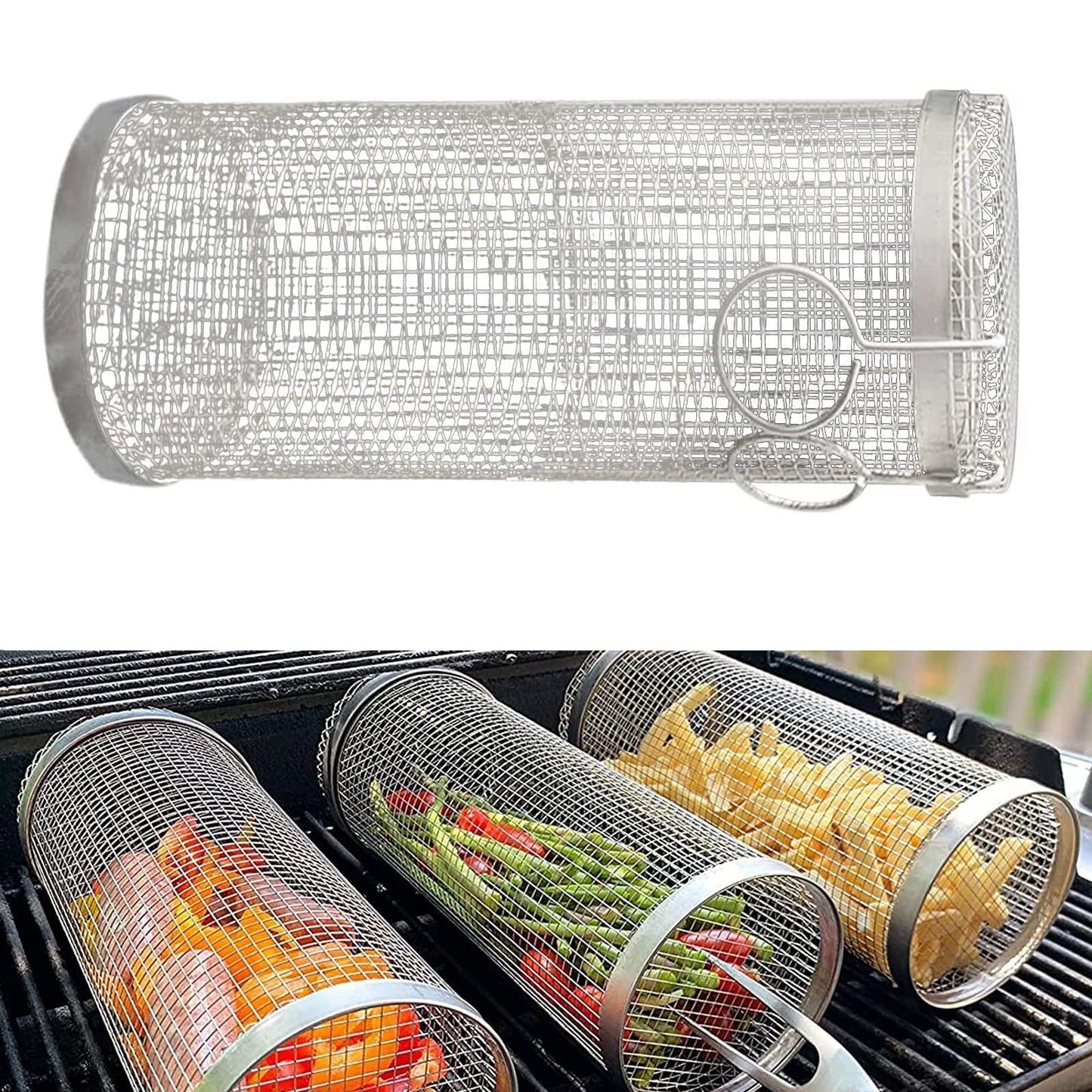 Metal BBQ Grill Basket Net