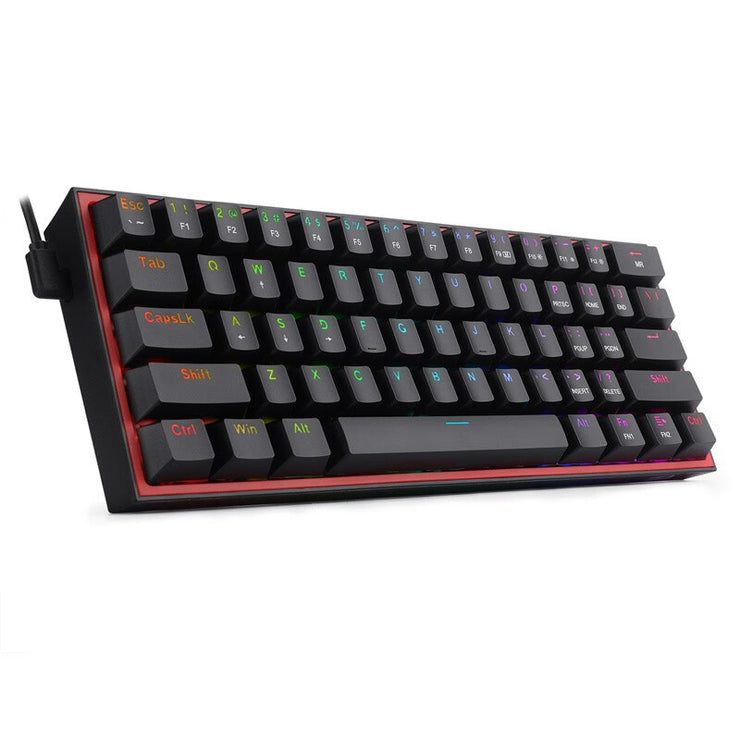 Kabelgebundene mechanische Tastatur mit RGB-Licht und zwei Tastenkappen