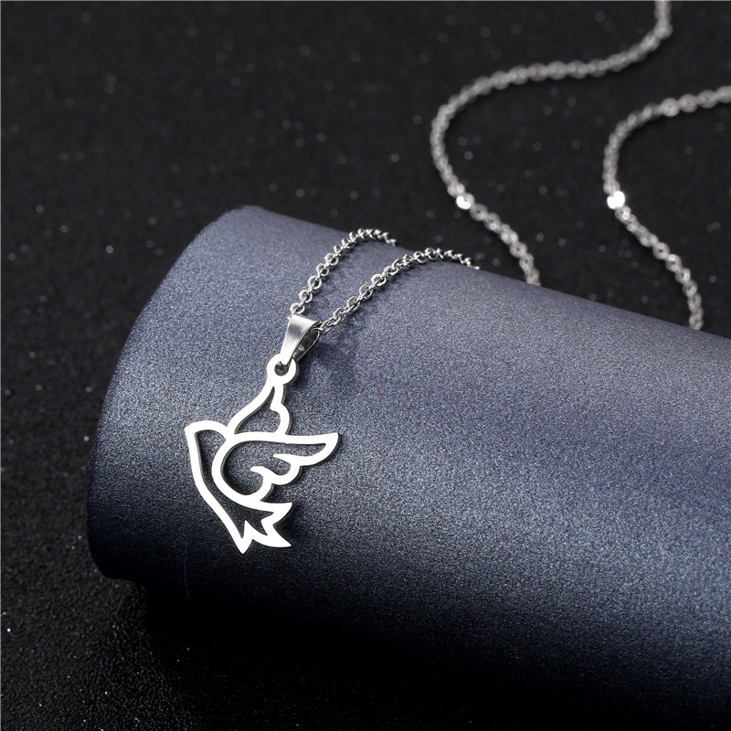 Geometric Necklace Simple Hollow Stainless Steel Cutting