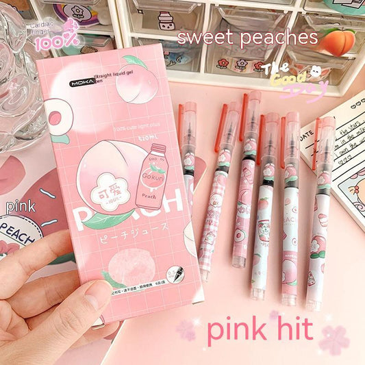 Boxed Cute Cartoon Straight-liquid Quick-drying Gel Pen