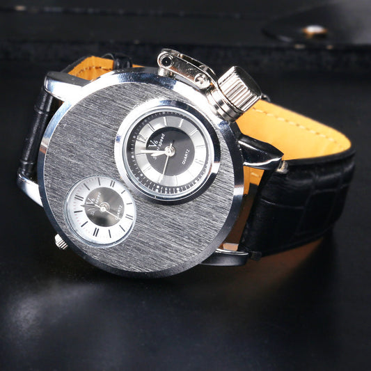 Large Plate Double-movement Watch Men