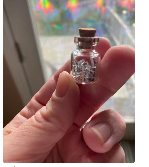 European Glass Bottle Keychain