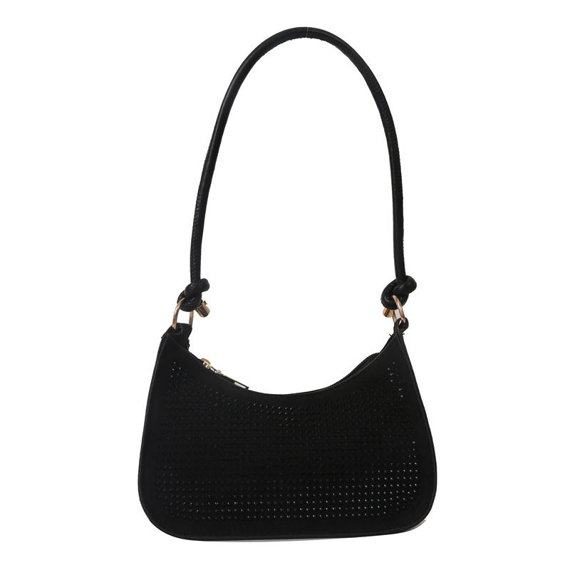 Diamond-embedded underarm bag western style fashion leisure shoulder bag