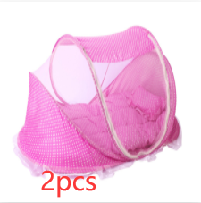 Foldable Baby Bed Net with Pillow Net, 2-Piece Set