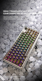 Attack Shark K75RGB Kabellose mechanische Bluetooth-Tastatur mit transparenter Dichtung und Hot-Plug-Funktion