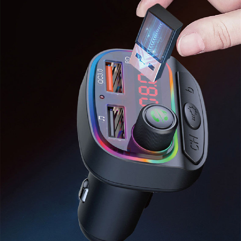 Colorful Mp3 Bluetooth Hands-free Fast Car Charger