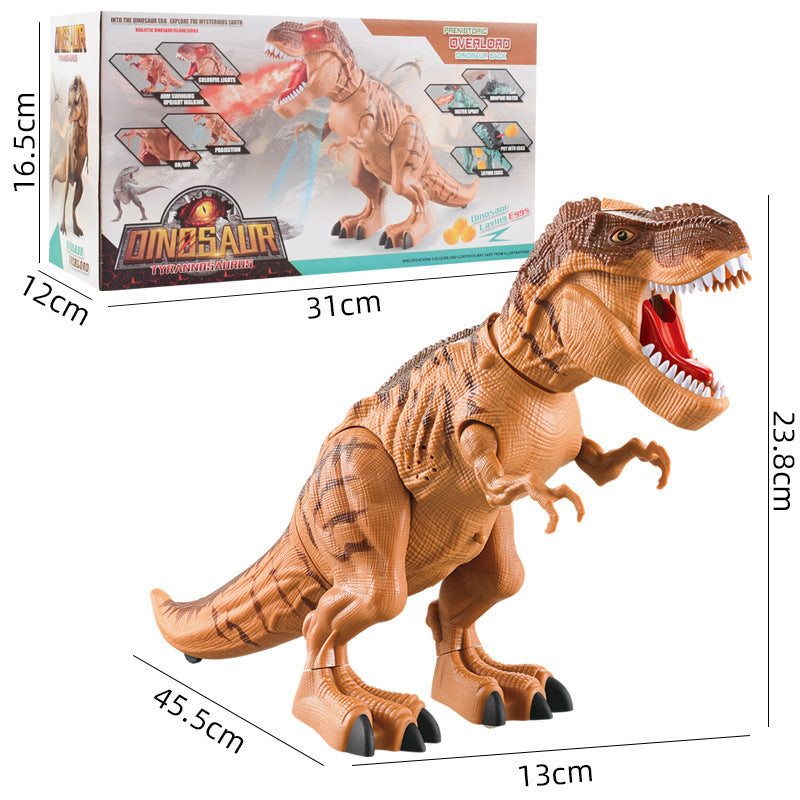 Children's Electric Spray Egg Laying Dinosaur Toy With Light And Sound Effect