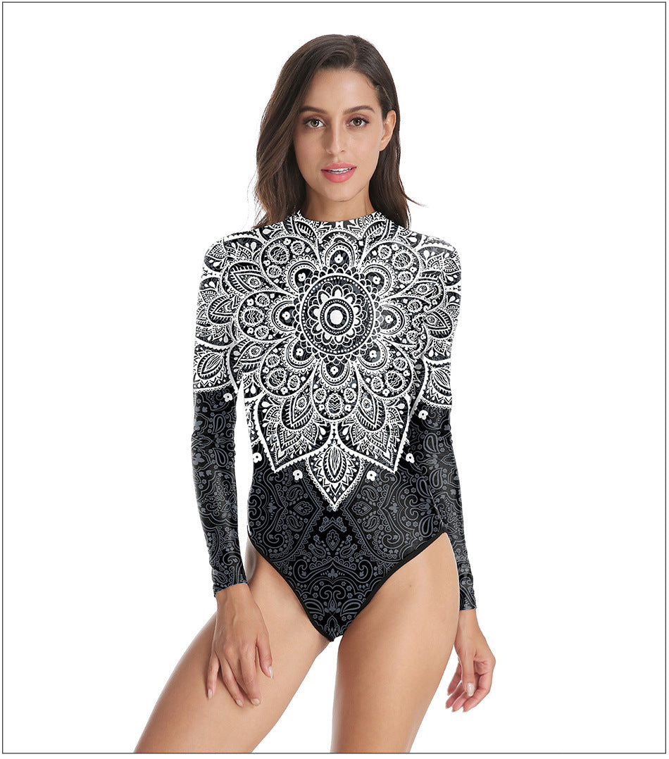 One-piece printed swimsuit