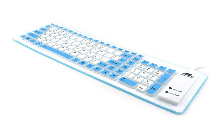 Folding Waterproof And Dustproof Silicone Keyboard