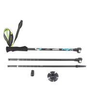 Carbon fiber telescopic three-section outer lock folding trekking pole