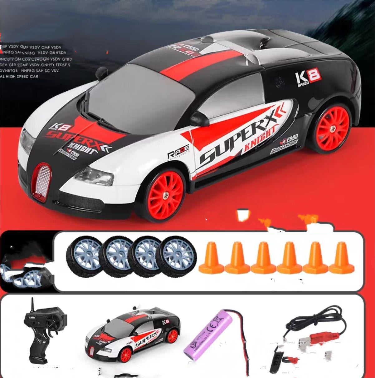 Drift Rc Car 4WD RC Drift Car Toy Remote Control GTR Model AE86 Vehicle Car RC Racing Car Toys For Children Christmas Gifts 2.4G