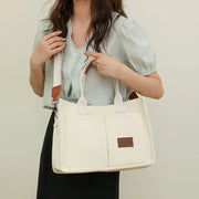 Casual Canvas Umhängetaschen  Multi Pocket Crossbody Chic