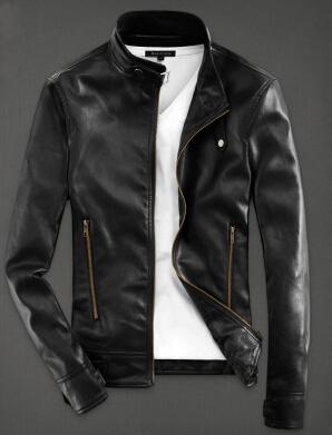 Herren PU Lederjacke