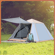 Vollautomatisches Outdoor-Zelt mit Schnellöffnung für Camping, Camping, Strand, Sonnenschutz, Verdickung, Regen, Doppelschicht-Zelt mit Aluminiumstange