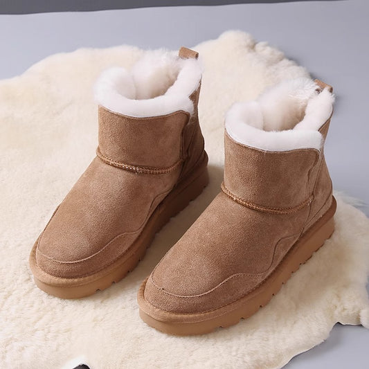 Women's Snow Boots Deep Thick Bottom Fleece Lined