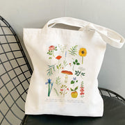 Kreative Ein-Schulter-Canvas-Tasche mit Pilz-Print