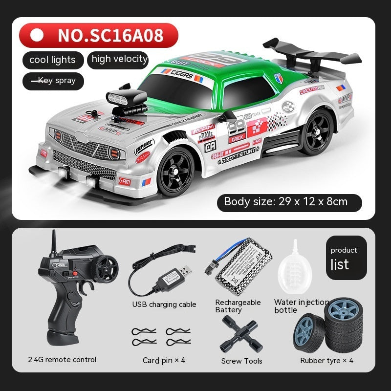 Remote Control Car Four-wheel Drive Drift Racing Car With Light Spray Boy Toy Remote Control Toy Car