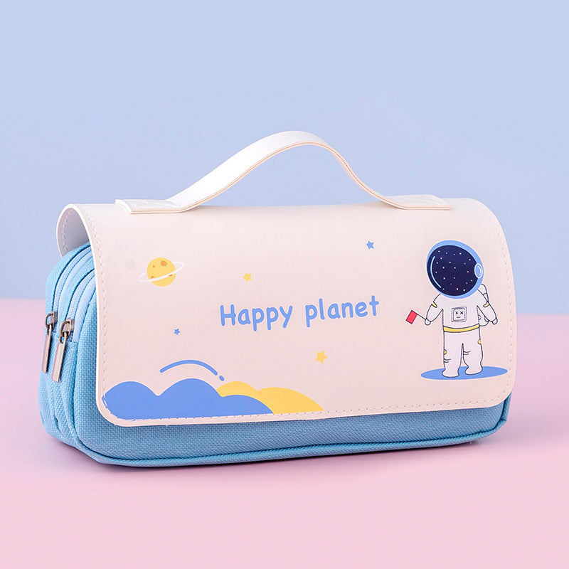 Large Pencil Case, Cute, Portable, Cartoon Design, Creative, Multifunctional