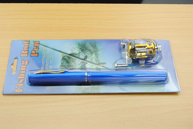 Telescopic drum pen rod fishing gear set