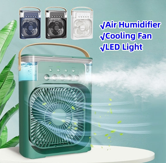 Luftbefeuchter Kühlung USB-Ventilator LED Nachtlicht Wassernebel Befeuchtung Ventilator Spray Elektrischer Ventilator 3 in 1