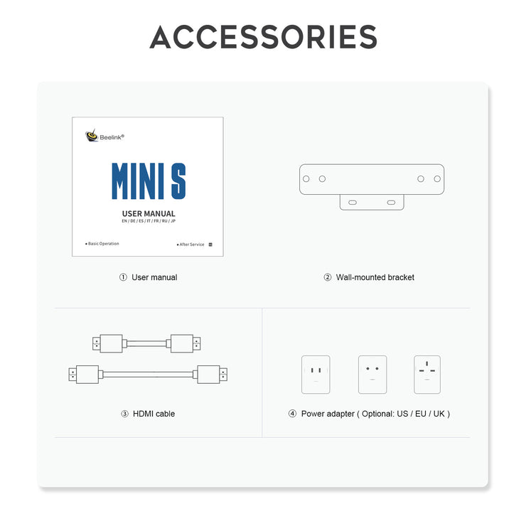 Beelink MINI S N5095 MINI-Host 4K Büro Theater Tragbarer Mini PC Desktop-Computer