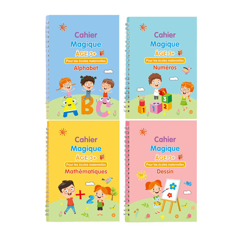 Children English French German Painting Magic English Training Book