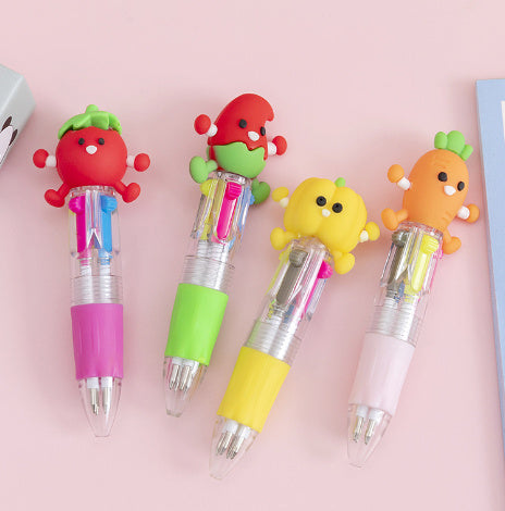 Cute Cartoon Cute Object Four-color Press Color Ballpoint Pen