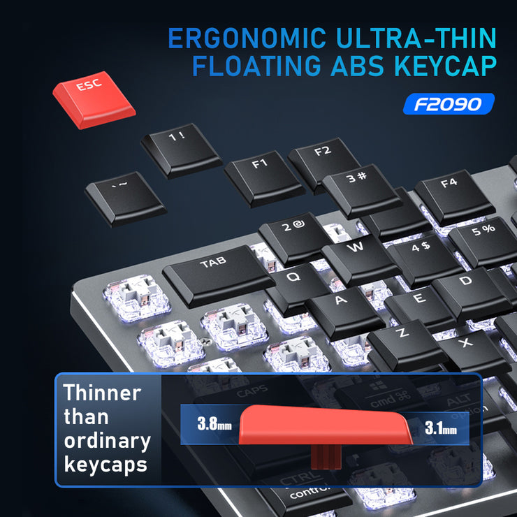 Drahtlose Mechanische Tastatur Dünn 104 Schlüssel