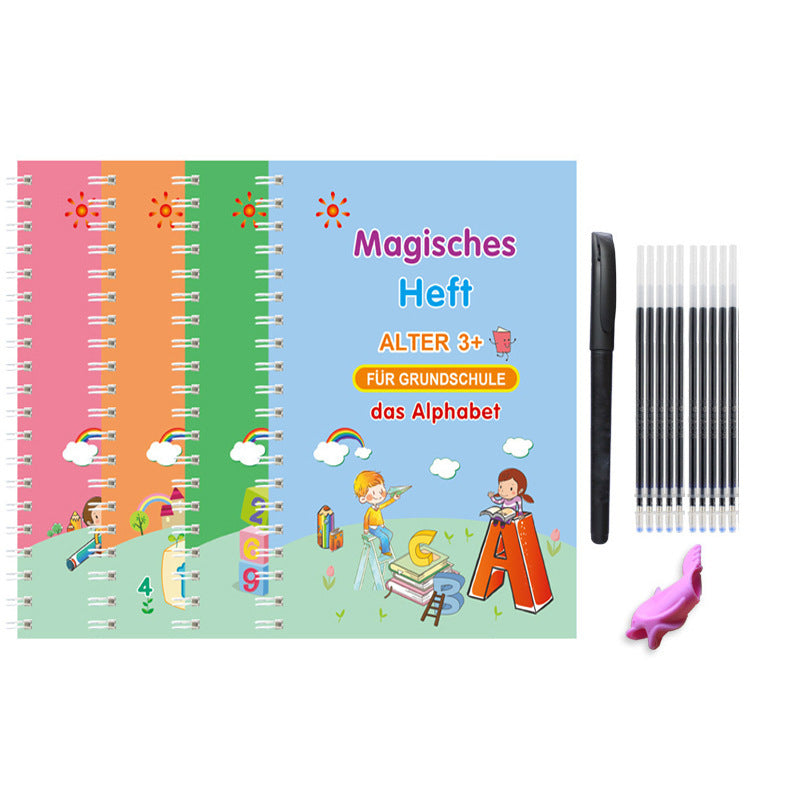 Children English French German Painting Magic English Training Book