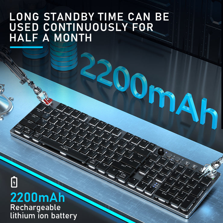 Drahtlose Mechanische Tastatur Dünn 104 Schlüssel