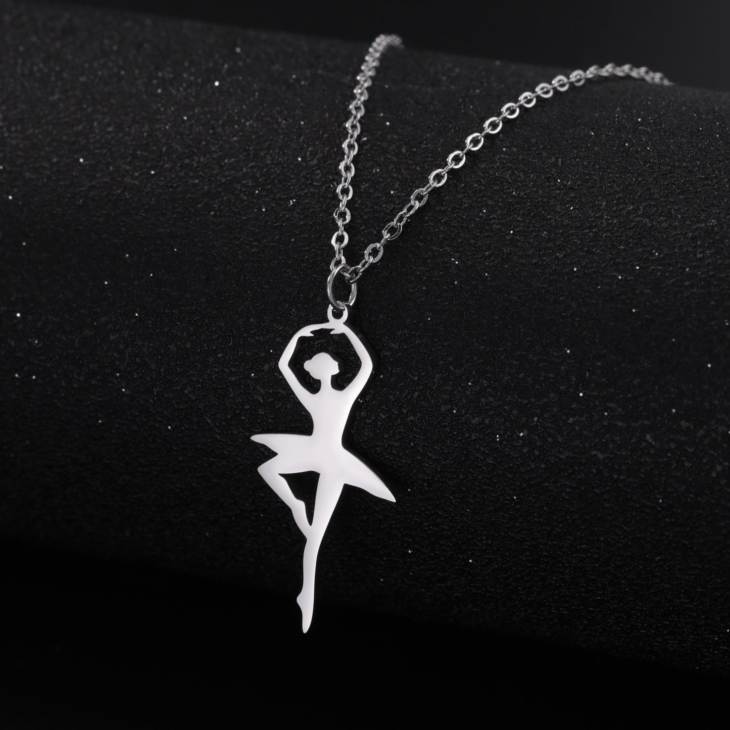 Special-interest Design Ballet Toe Support Pendant 304 Stainless Steel Necklace