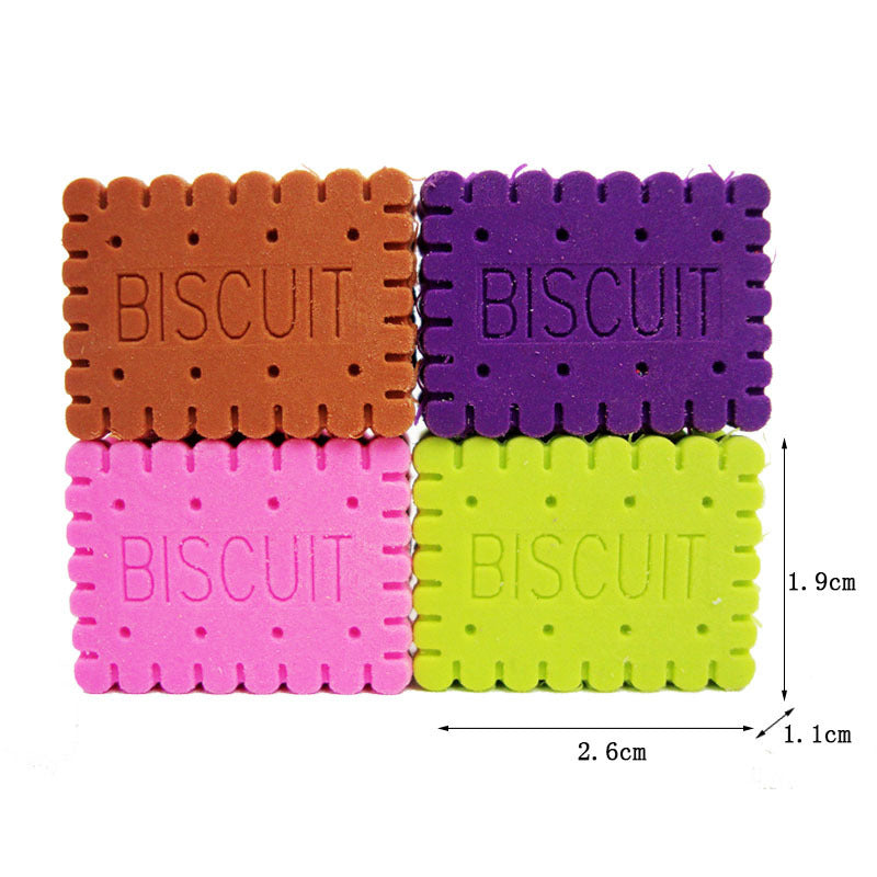 Sandwich Biscuit Shape Eraser DIY Removable Food Cake