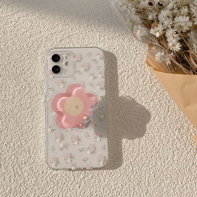 Fashionable Summer Flower Phone Case Applicable Bracket Women