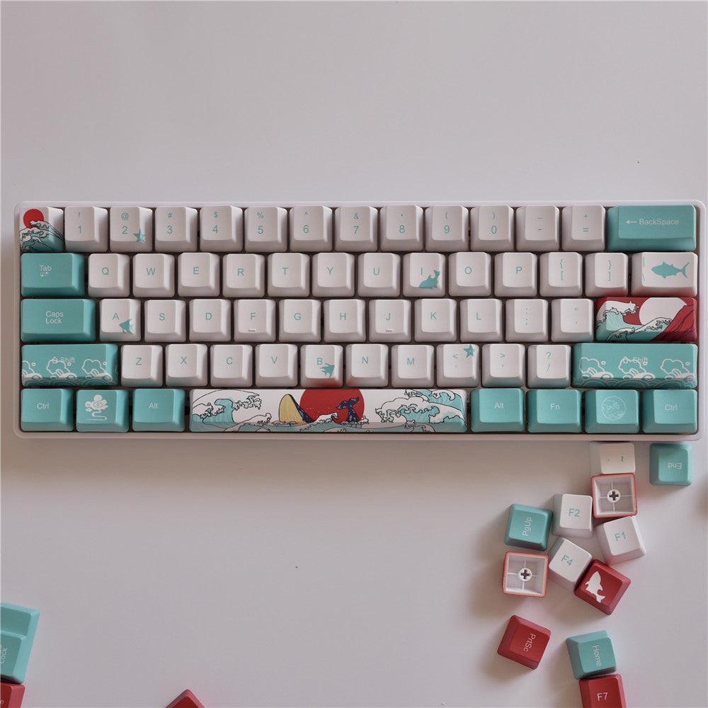 Coral Sea Keycaps PBT Fünfseitige Sublimation Mechanische Tastatur