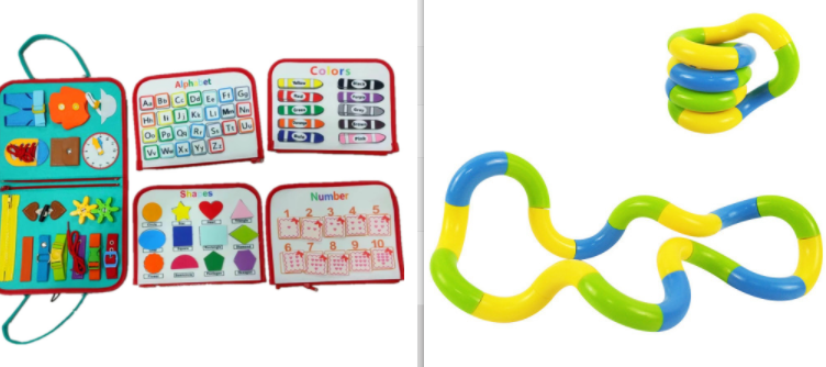 Busy Book, Busy Board for Kids, Dressing and Buttoning, Learning, Baby, Early Education, Preschool, Sensory Learning Toy