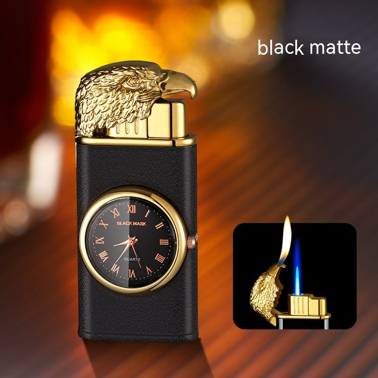 Eagle Head With Watch Plate Double Fire Gas Lighters