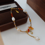 Natural Stone Pearl Necklace French Style