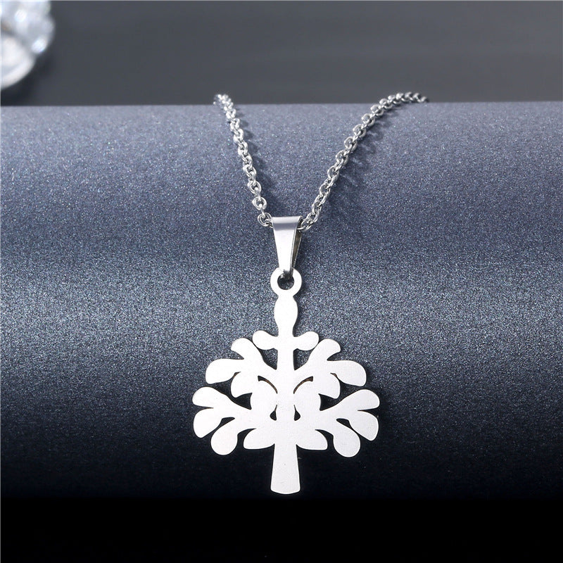 Geometric Necklace Simple Hollow Stainless Steel Cutting