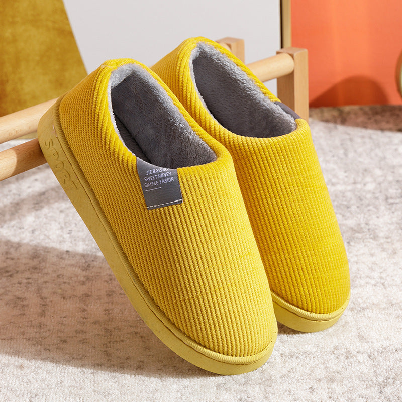 Thick bottom and keep warm at home non-slip cotton slippers