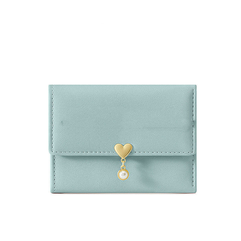 Mini Damen niedlich Tri-Fold Love Wallet