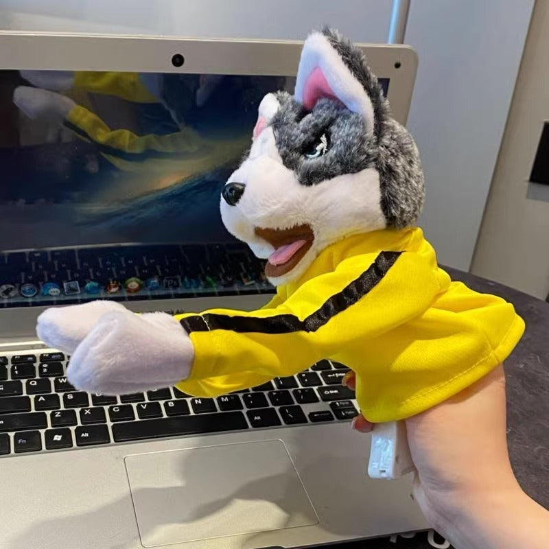 Plush Animal Boxing Dog Interactive Hand Puppet Gloves