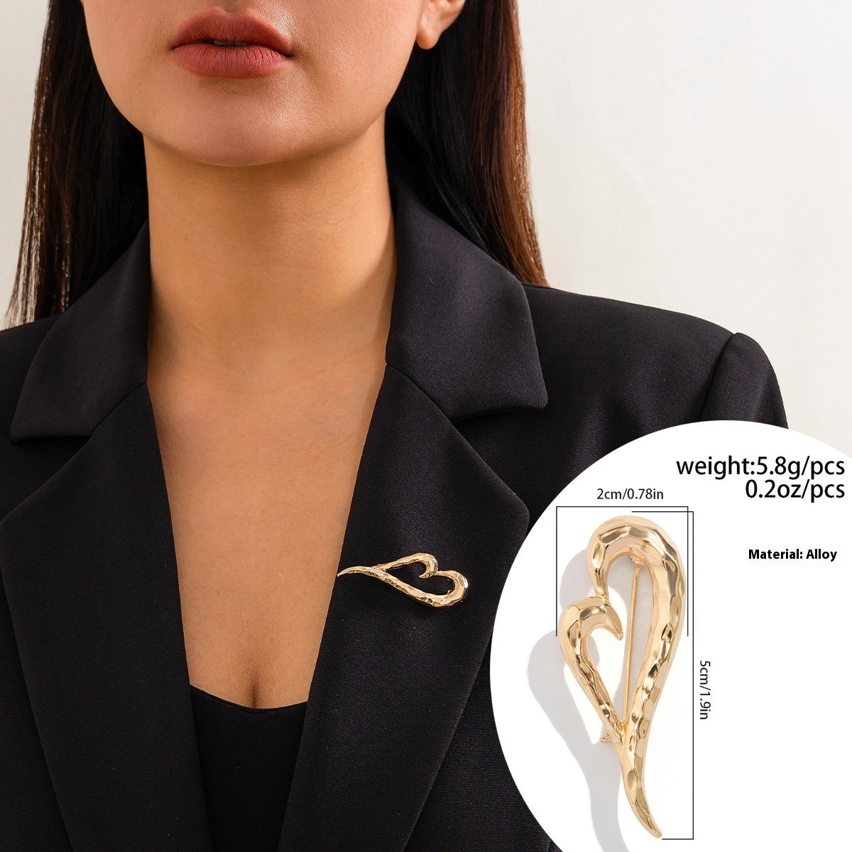 Liquid Lava Brooch Ladies Coat Bow